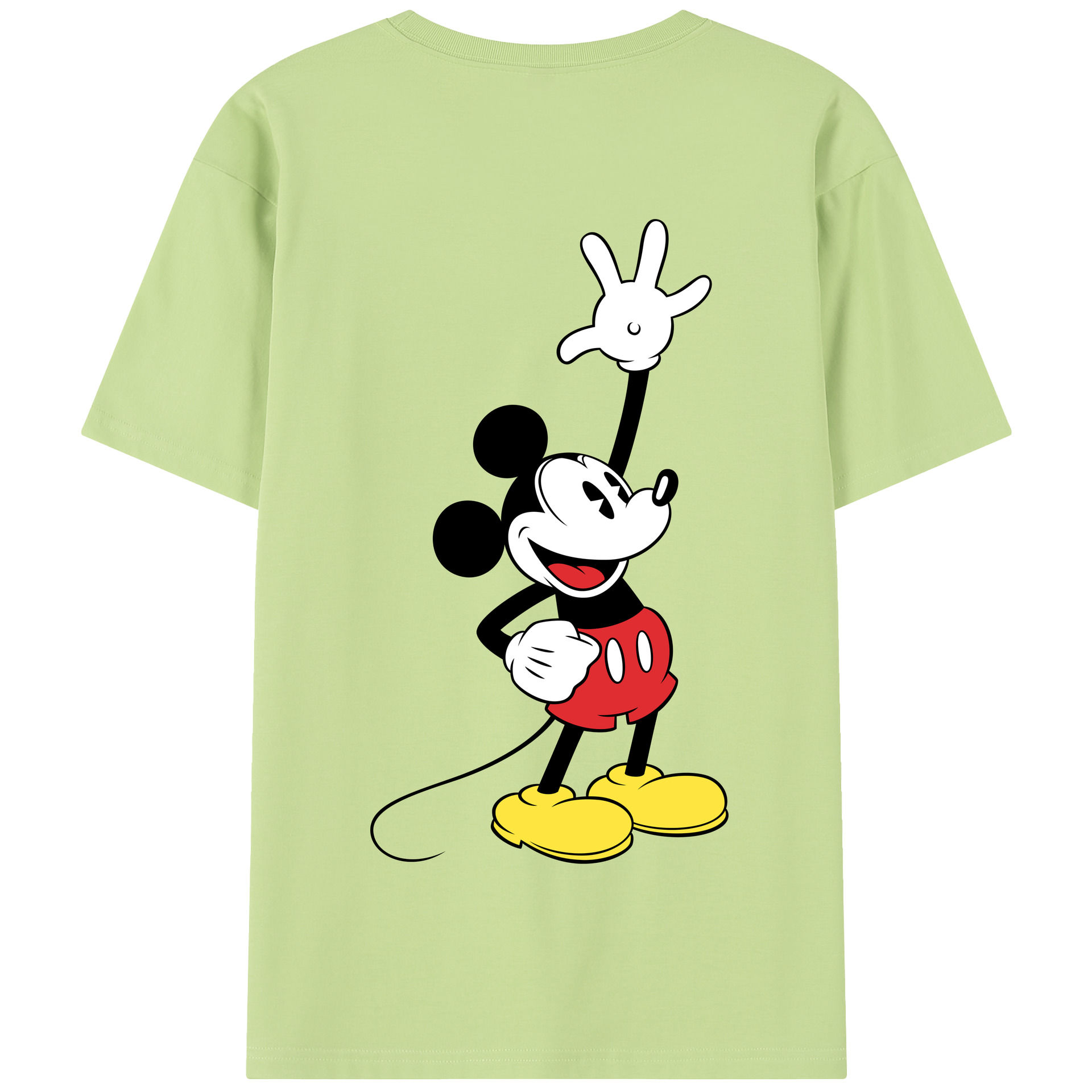 （画像用） ミッキーマウス Mickey Mouse 綿100％半袖Tシャツ（背面プリント）